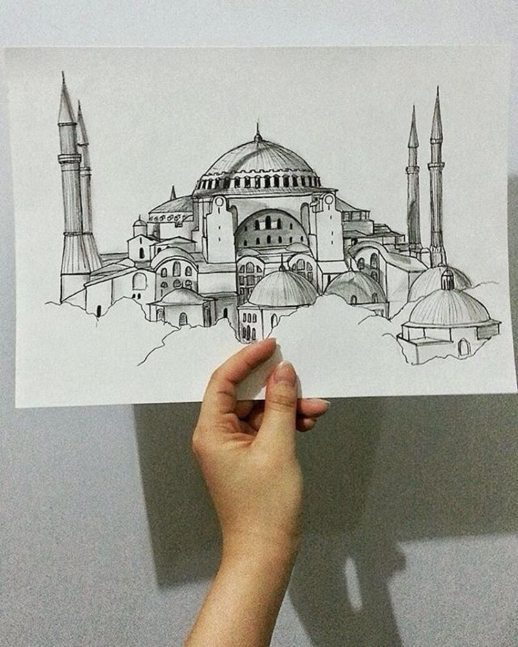 Hagia Sophia Drawing at PaintingValley.com | Explore collection of