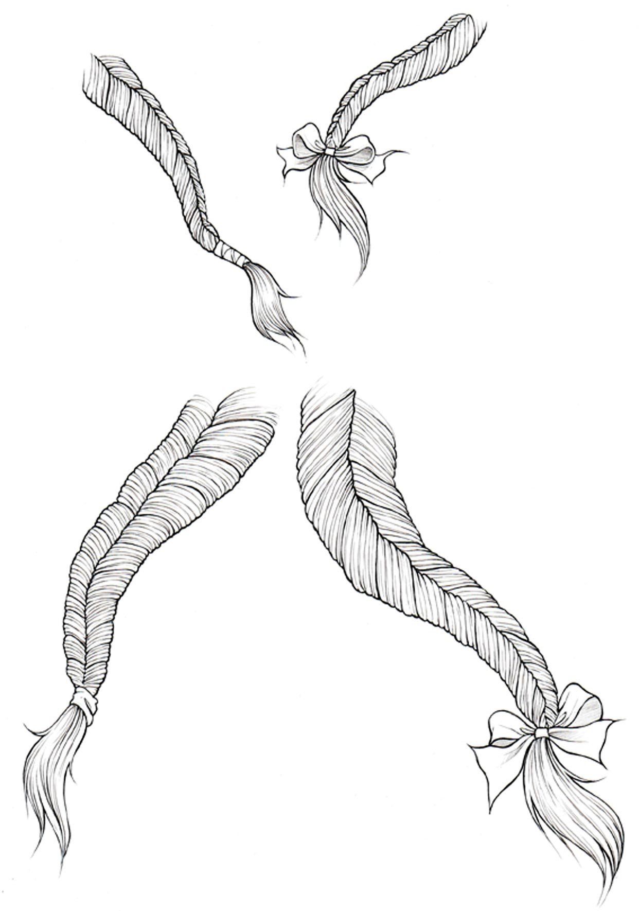 1242x1770 How To Draw Hair - Hair Blowing In The Wind Drawing