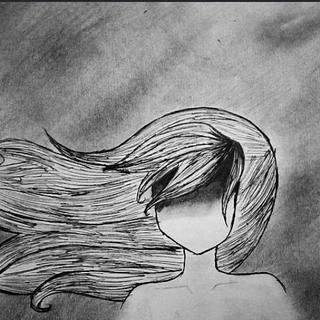 Hair Blowing In The Wind Drawing At PaintingValley.com | Explore ...