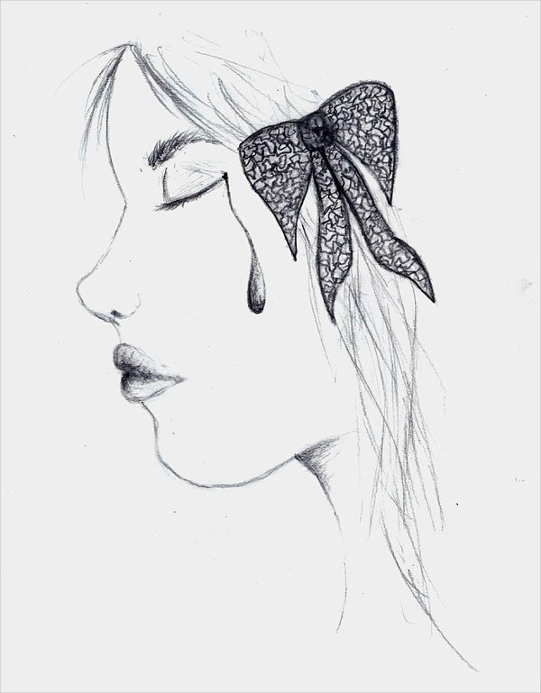 600x769 Hair Drawings - Hair Bow Drawing