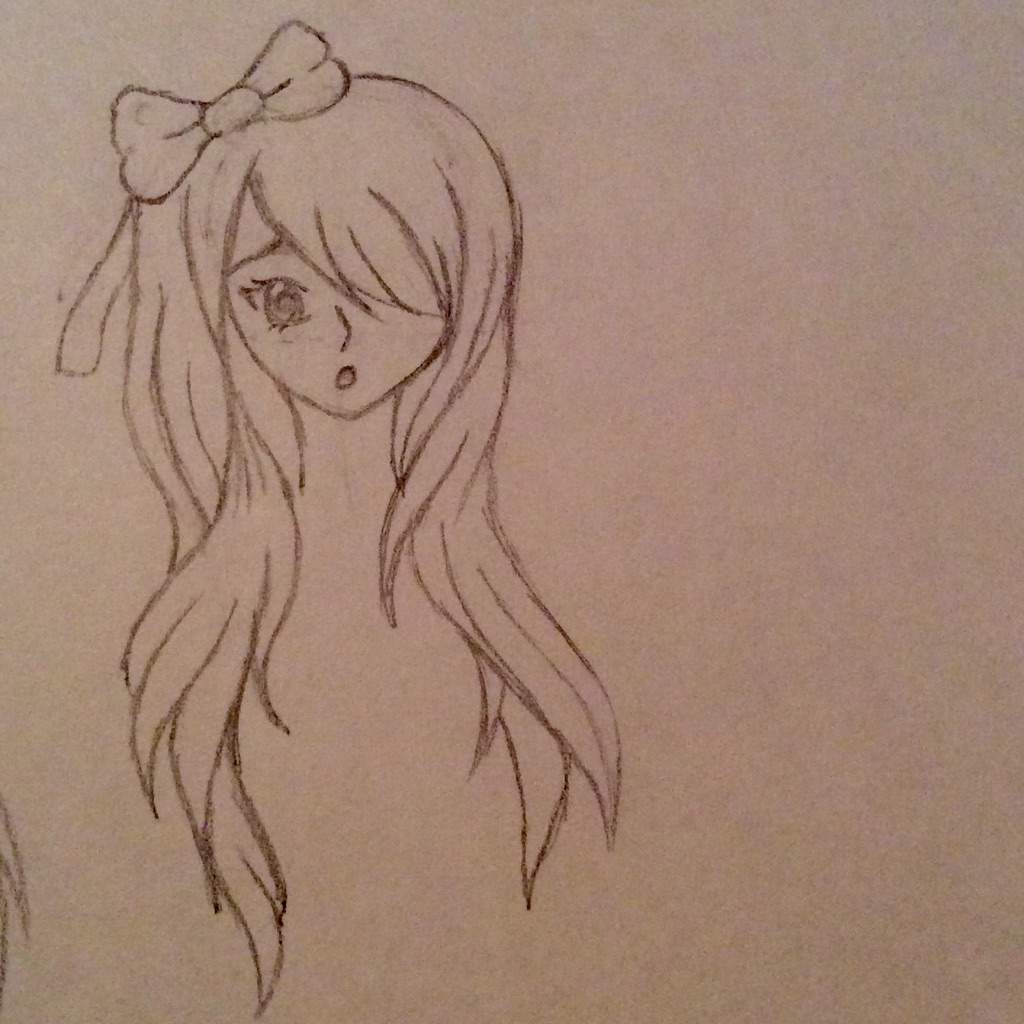 1024x1024 Girl With Hair Anime Amino - Hair Bow Drawing