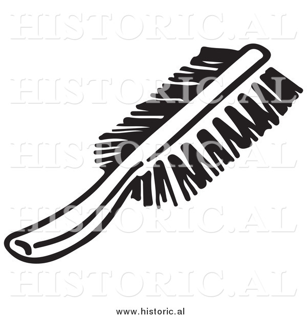 600x620 Clipart Of A Hair Brush - Hair Brush Drawing