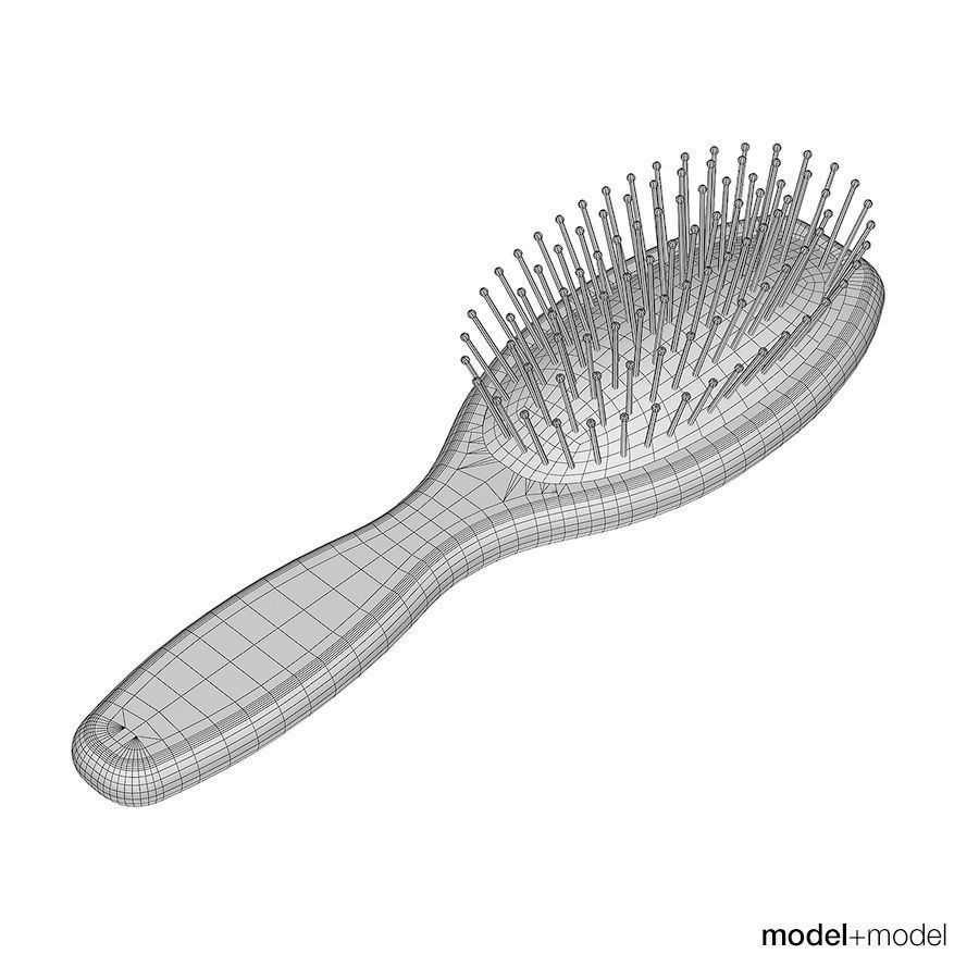 900x900 Hair Brush Model Cgtrader - Hair Brush Drawing
