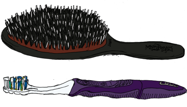 600x346 Hairbrush And Toothbrush Draw Something In Sketchbook - Hair Brush Drawing