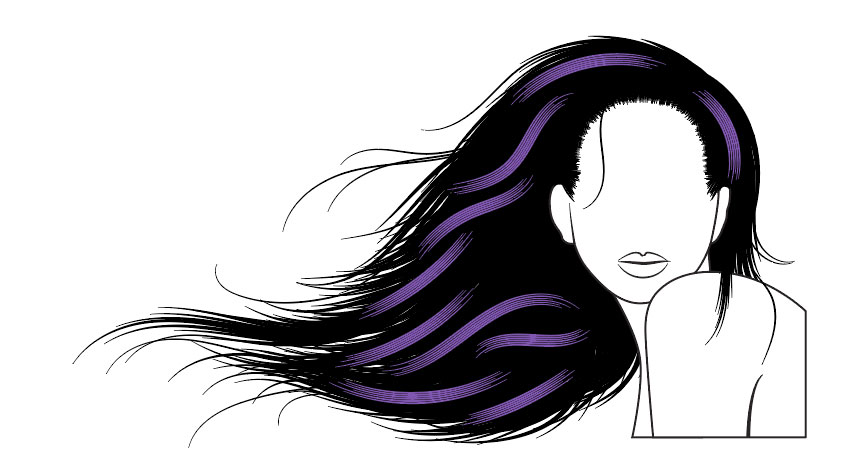 850x463 How To Vector Hair With Brushes In Adobe Illustrator - Hair Brush Drawing