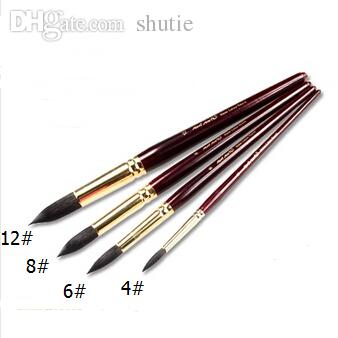 338x338 wholesale korea wolf hair brush paint wooden box handle zinc - Hair Brush Drawing