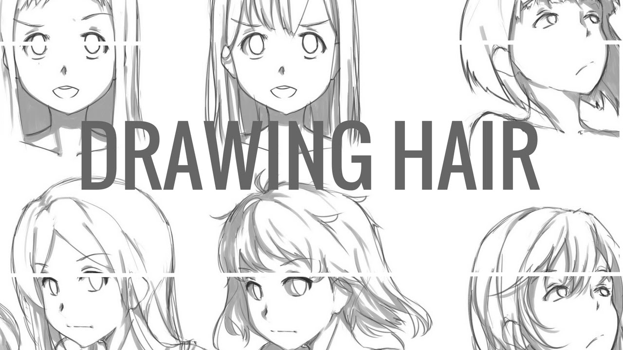 1280x720 drawing different styles of animemanga hair - Hair Clip Drawing