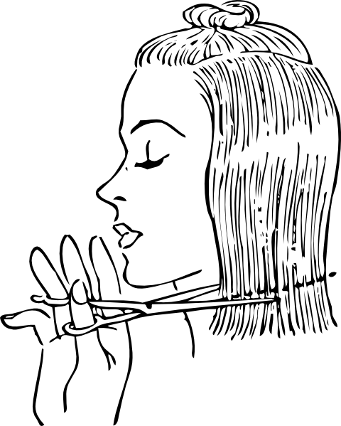 480x599 Fashion Cutting Women S Hair Clip Art - Hair Clip Drawing