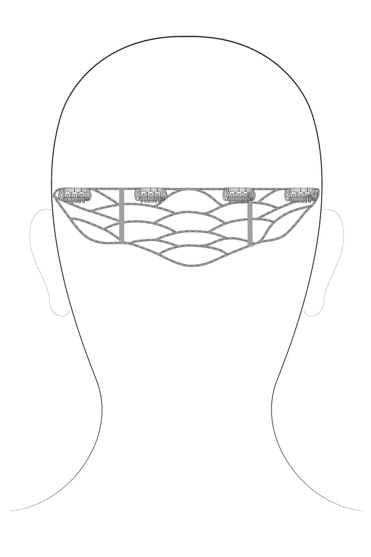 738x1107 Easivolume Inch Human Hair Clip In Volumizer Hairpiece - Hair Clip Drawing