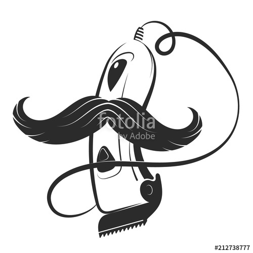 500x500 hair clipper and mustache stock image and royalty free vector - Hair Clipper Drawing