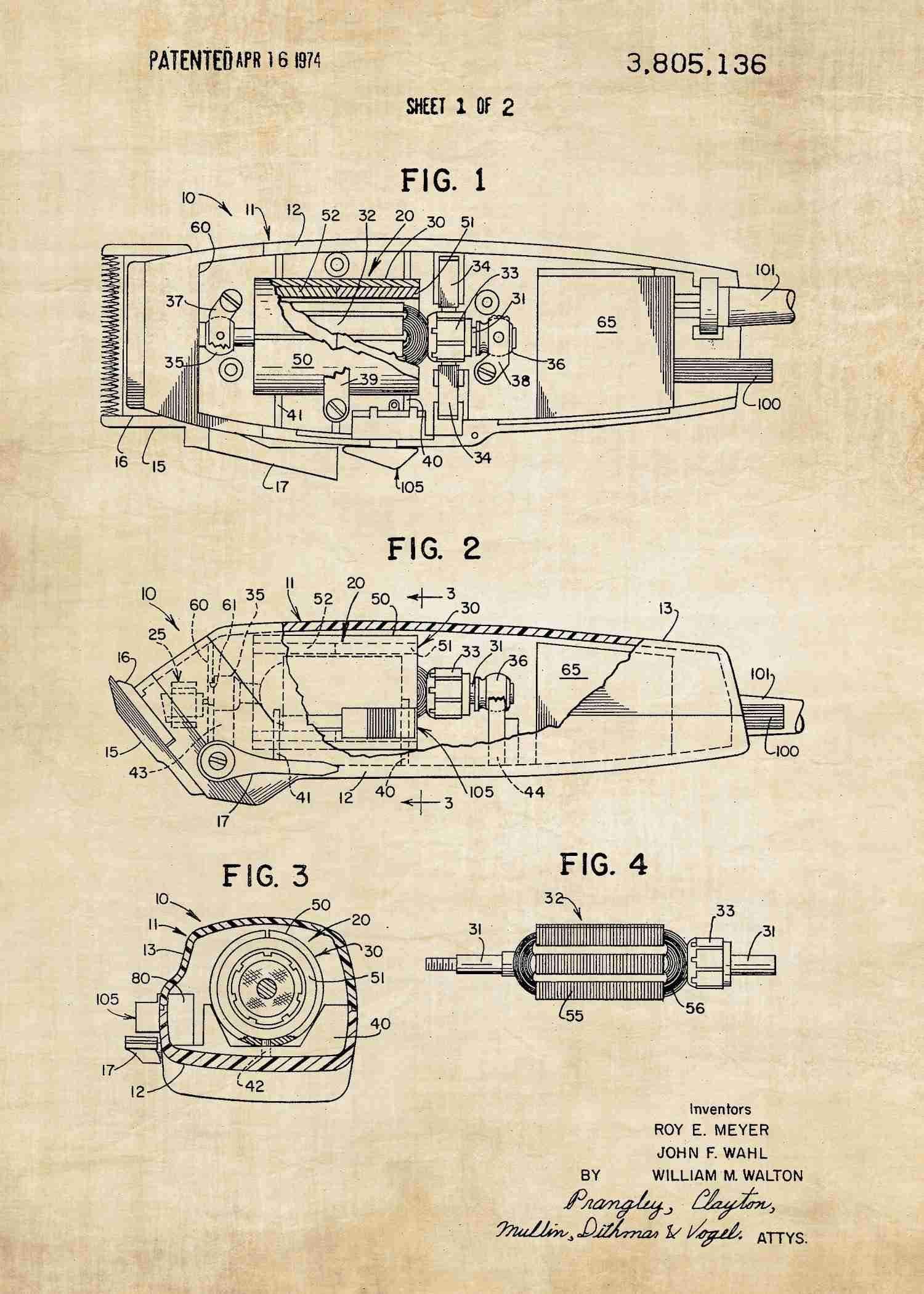 1500x2100 barbers hair clippers in blueprints patents barber - Hair Clipper Drawing