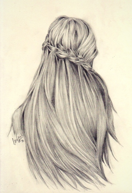 500x733 Images About Hair Drawings On We Heart It See More - Hair Drawing