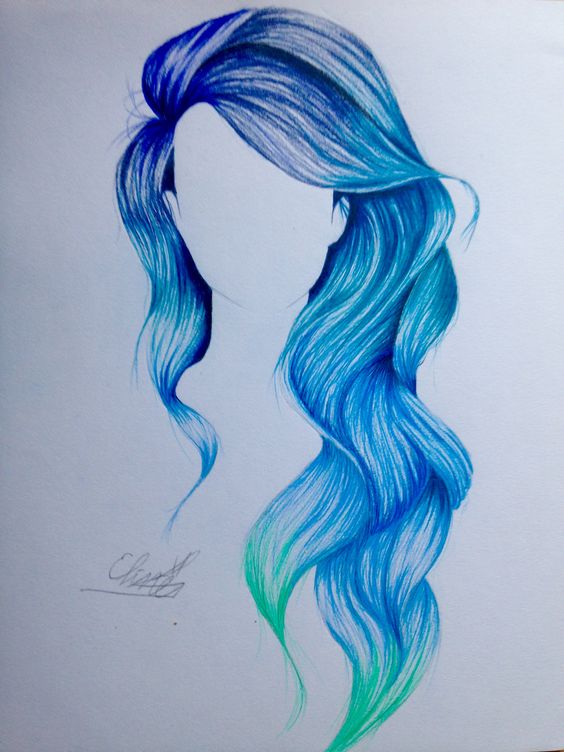 564x752 Awesome Hair Drawings For Fashion And Art Too - Hair Drawing