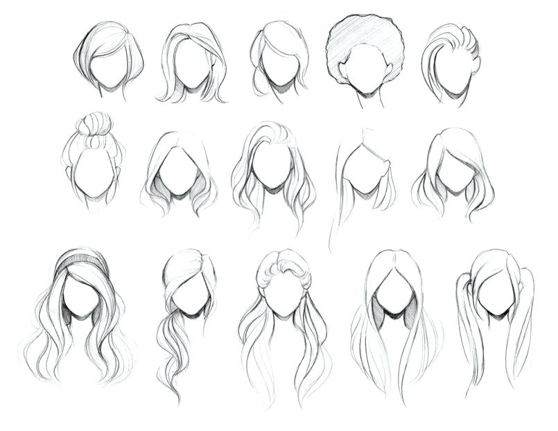 805x622 Girl Hair Drawing Art Drawing Skill - Hair Drawing