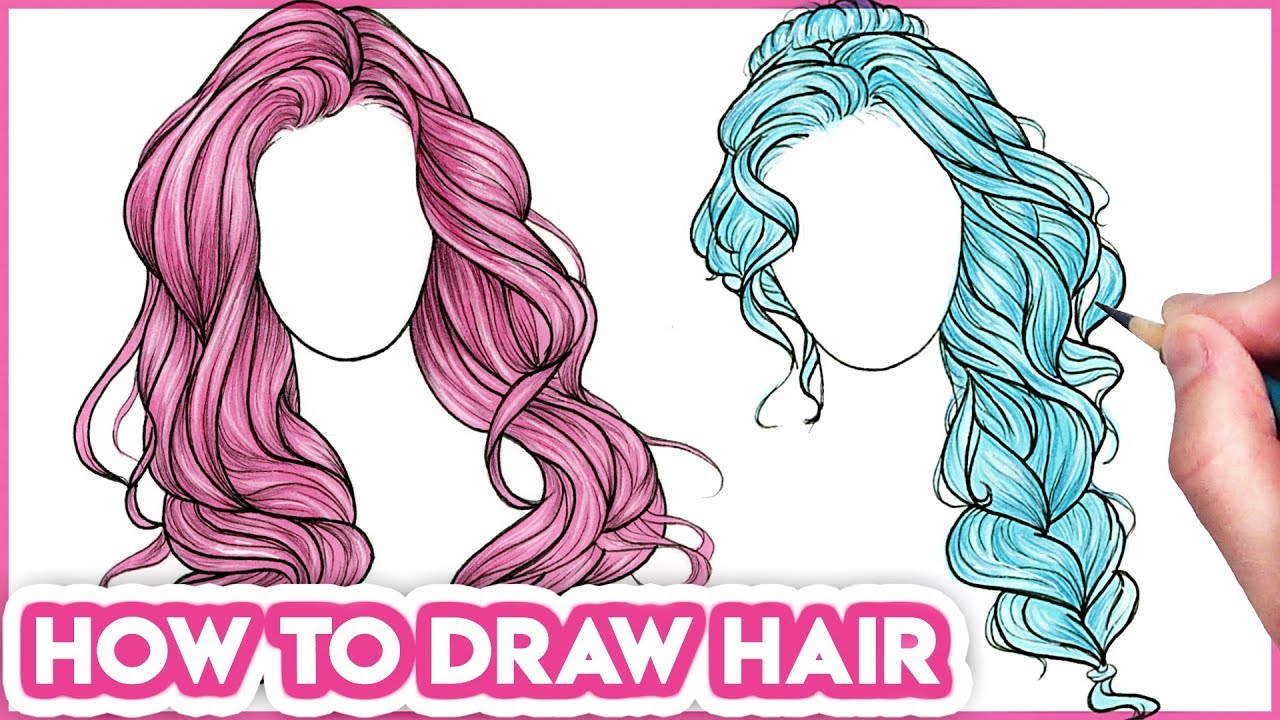 1280x720 How To Draw Hair For Beginners Drawing Tutorial Step - Hair Drawing Tutorial
