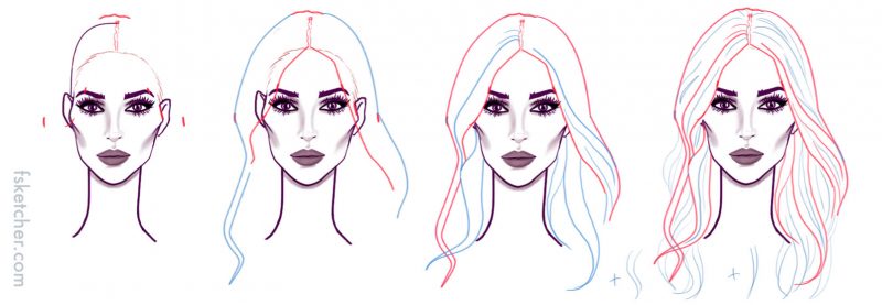 Hair Drawing Tutorial at PaintingValley.com | Explore collection of ...