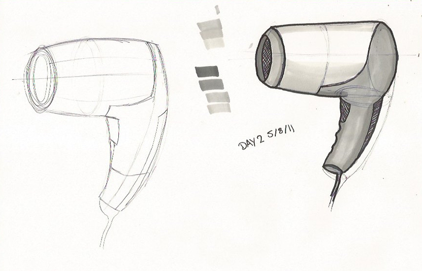 Hair Dryer Drawing at PaintingValley.com | Explore collection of Hair ...