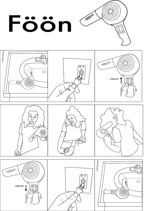 600x838 the hair dryer on risd portfolios - Hair Dryer Drawing