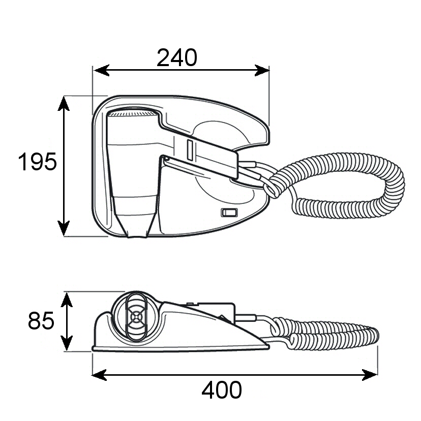 828x828 valera premium drawer mounted hair dryer - Hair Dryer Drawing