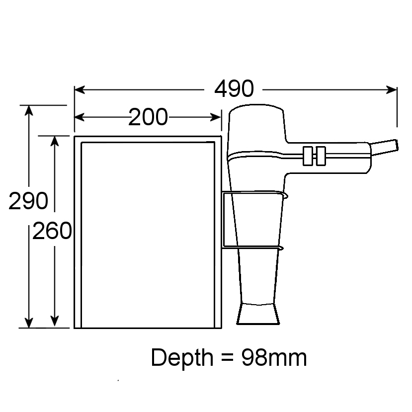829x829 valera styler deluxe button operated hair dryer with mirror - Hair Dryer Drawing