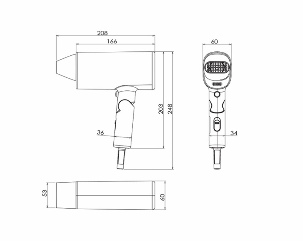1000x797 xiaomi smate sh hair dryer white - Hair Dryer Drawing