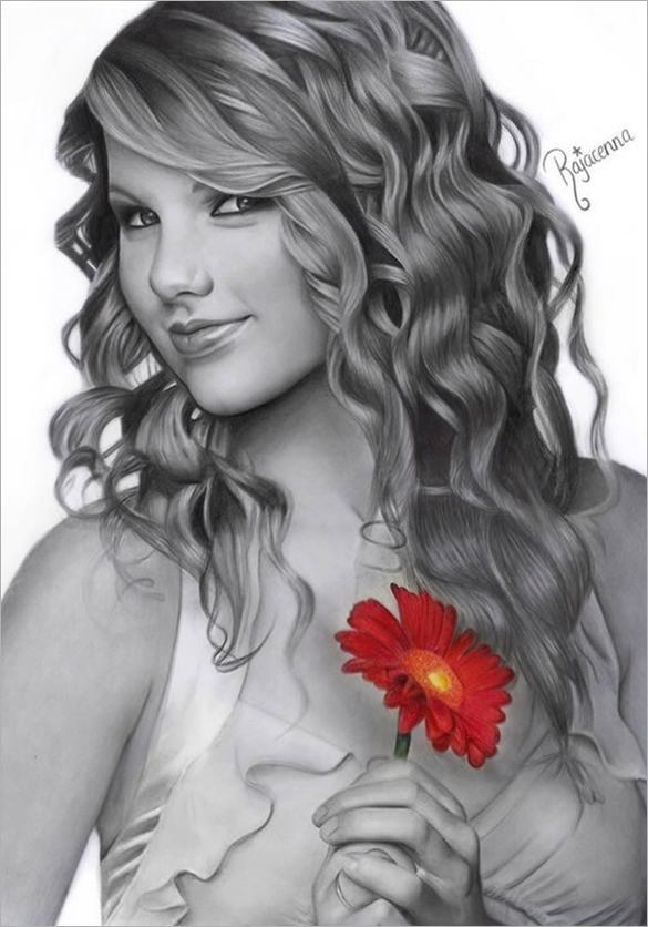 585x836 Amazingly Awesome Pencil Drawings Free Premium Templates - Hair Pencil Drawing