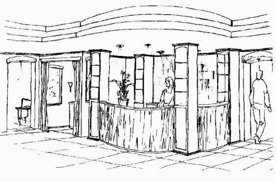 563x371 Design Groupings - Hair Salon Drawing