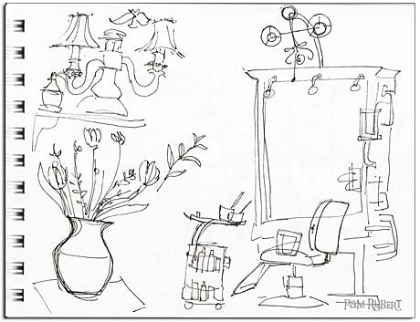 460x353 mojo hair and clairefontaine sketchbooks pamdora's box - Hair Salon Drawing