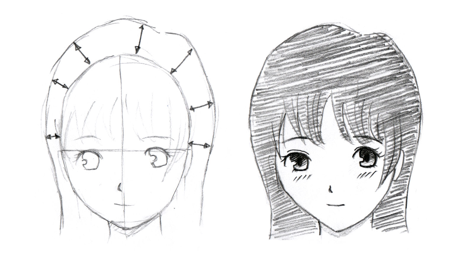 Голова рисунок аниме