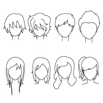 340x340 Drawing Common Hairstyles For Kids We Draw Kids - Hairstyles Drawing