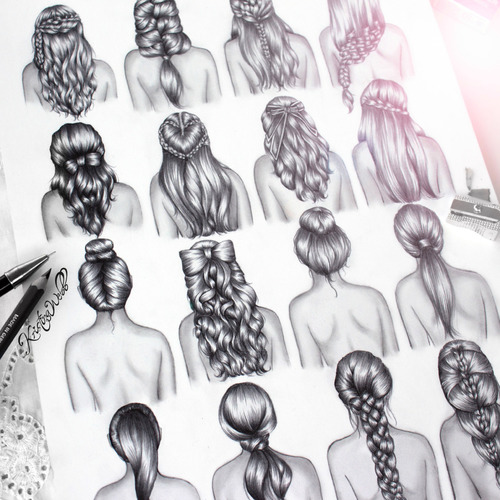 500x500 Draw Hairstyles Discovered - Hairstyles Drawing