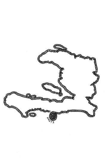 375x552 Haiti Border Drawing - Haiti Drawing