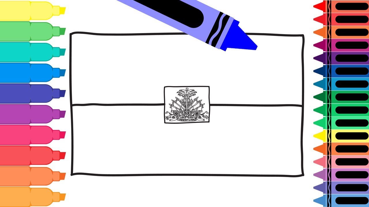 1280x720 How To Draw A Haiti Flag - Haiti Drawing
