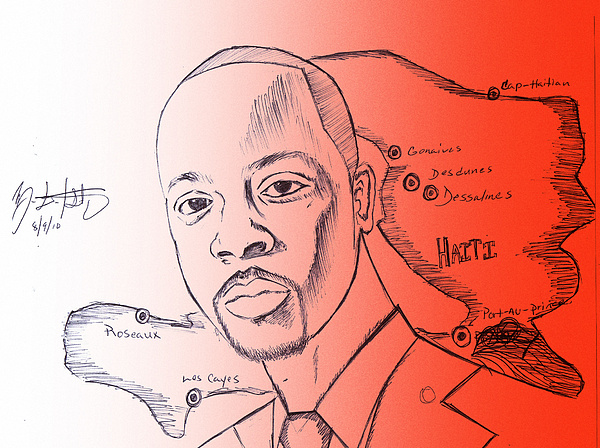 600x448 Wyclef Jean For President Of Haiti Drawing - Haiti Drawing