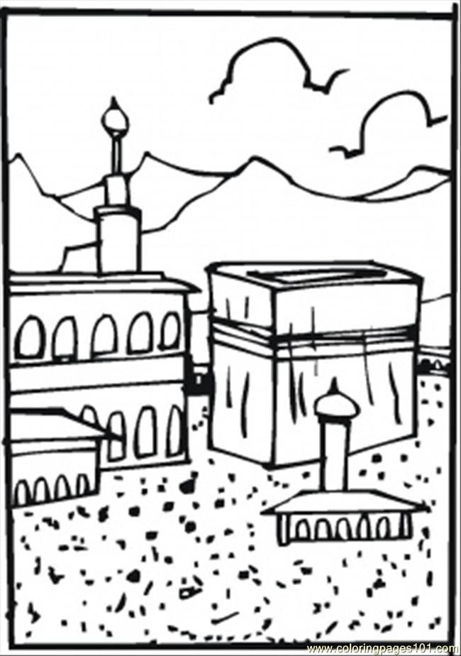650x924 Hajj Coloring - Hajj Drawing