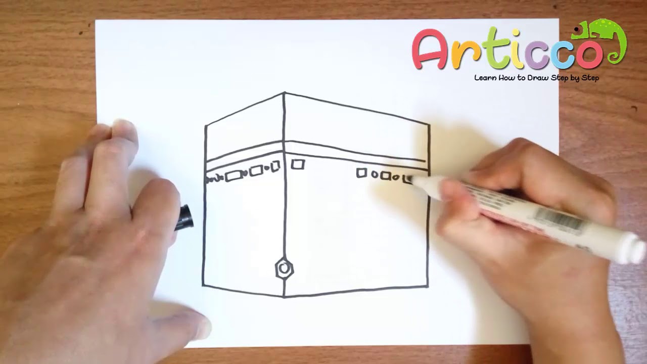 1280x720 how to draw mecca step - Hajj Drawing