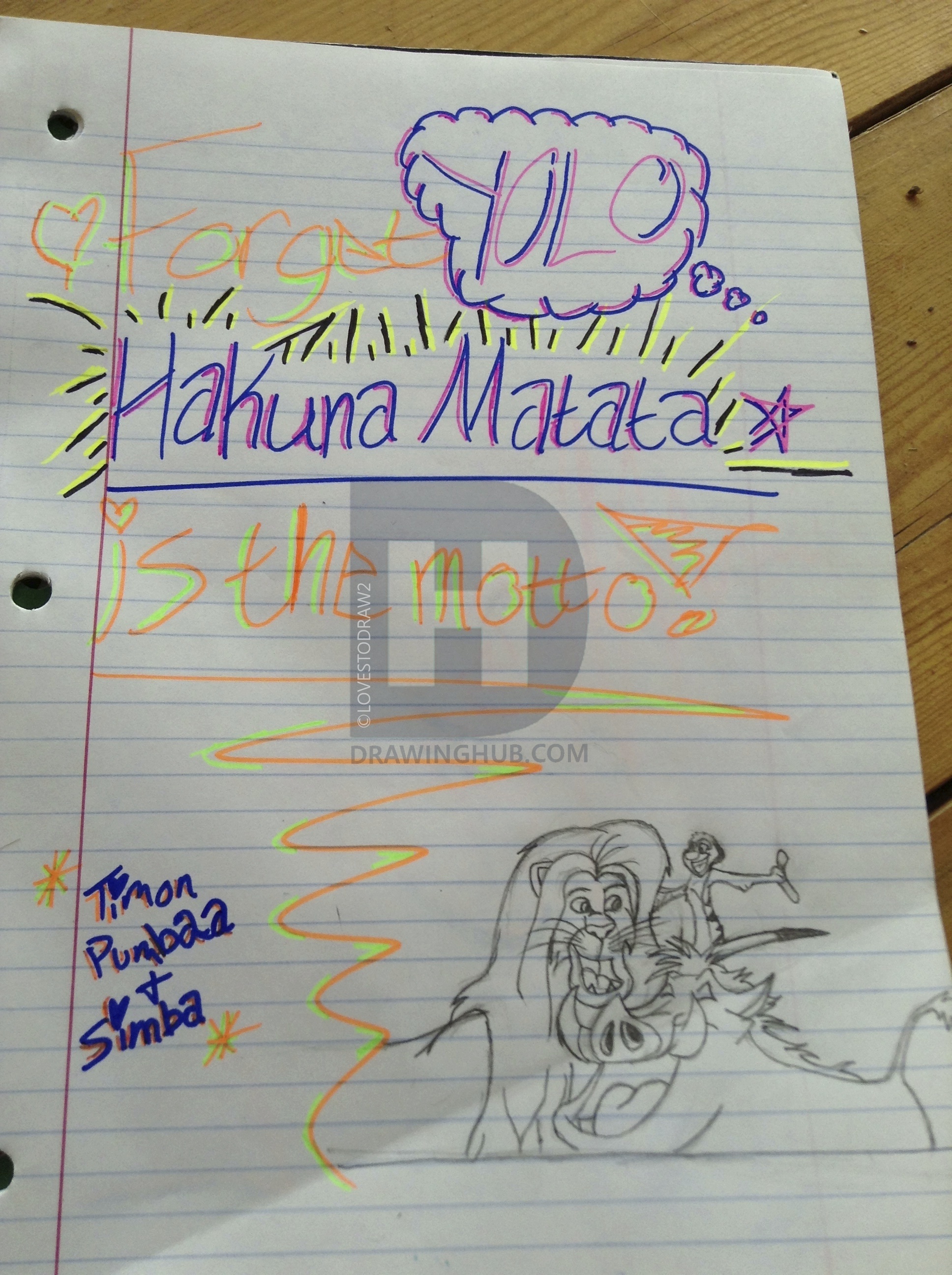 1936x2592 hakuna matata drawing - Hakuna Matata Drawing