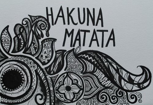 500x343 hakuna matata art shared - Hakuna Matata Drawing
