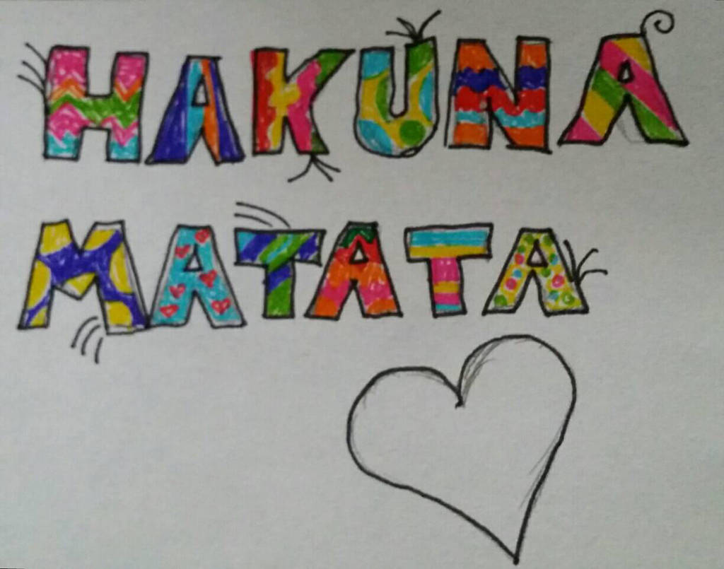 1024x805 hakuna matata drawing - Hakuna Matata Drawing