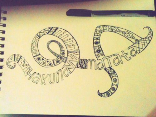 500x375 hakuna matata symbol drawing - Hakuna Matata Drawing