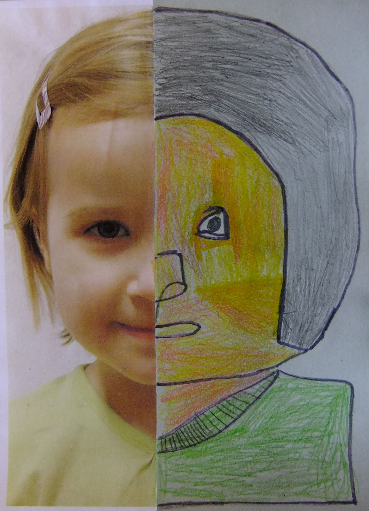 1530x2118 Half Self Portraits - Half A Face Drawing