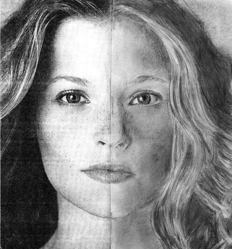 745x800 Half A Face Sketchbook Assignment - Half A Face Drawing