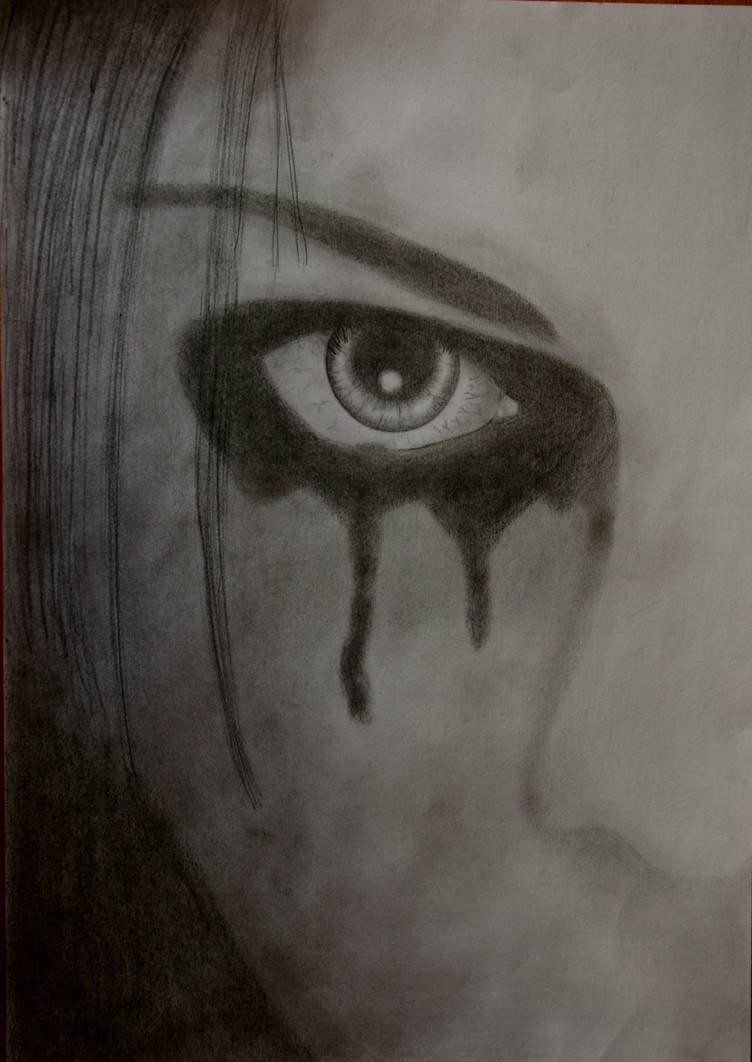 752x1062 Half Face Portrait Drawing - Half A Face Drawing