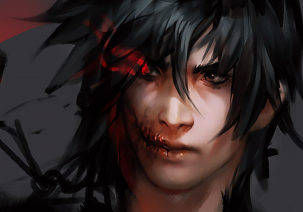 600x419 Valentina Remenar Dokomi On Twitter Wip Drawings Of My Oc - Half Angel Half Demon Drawing