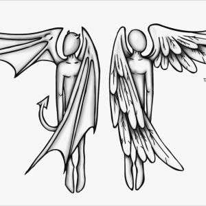 300x300 half angel half demon tattoo designs - Half Angel Half Devil Drawing