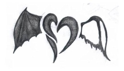 515x296 Devil Angel Heart Tattoo Cute - Half Angel Half Devil Drawing