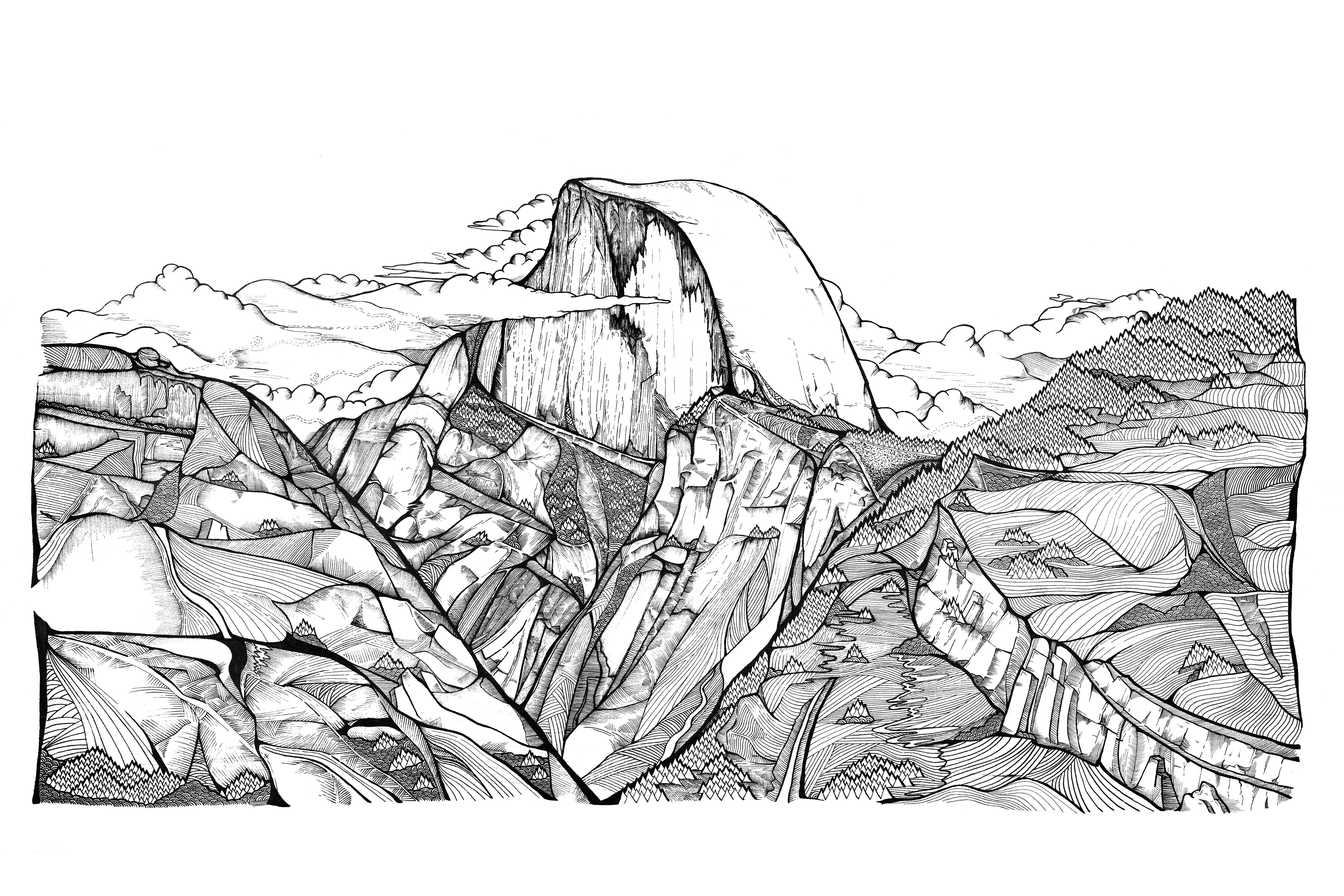 Half Dome Drawing at Explore collection of Half
