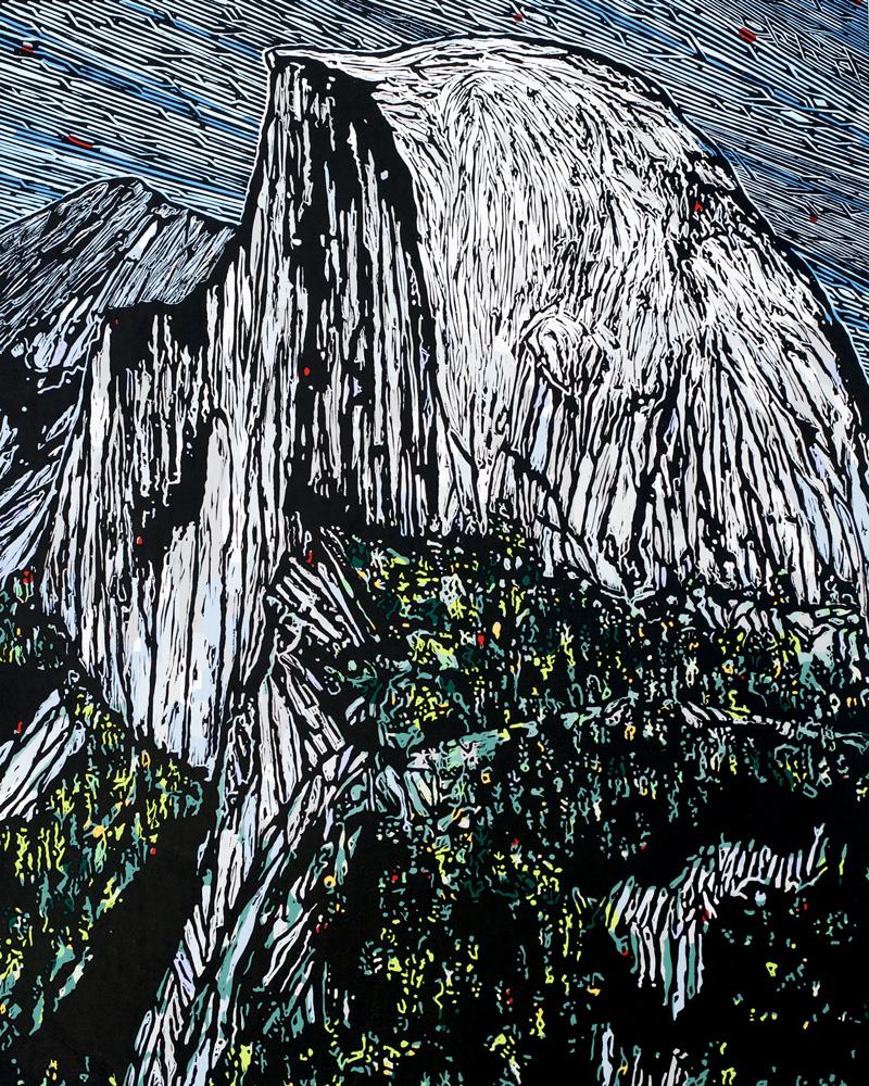 800x1000 Halfdome Print Affordable Art Fish Studios - Half Dome Drawing