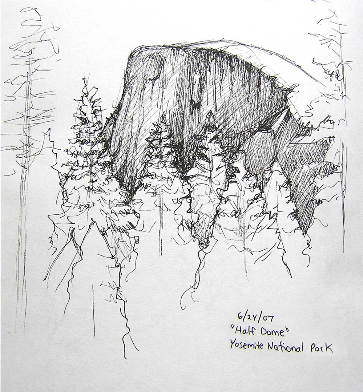 1179x1273 Chad Wallace - Half Dome Drawing