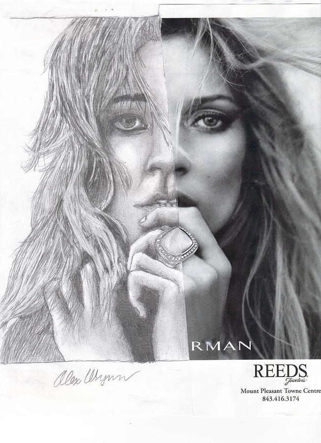 653x900 Half Drawing Drawing - Half Drawing